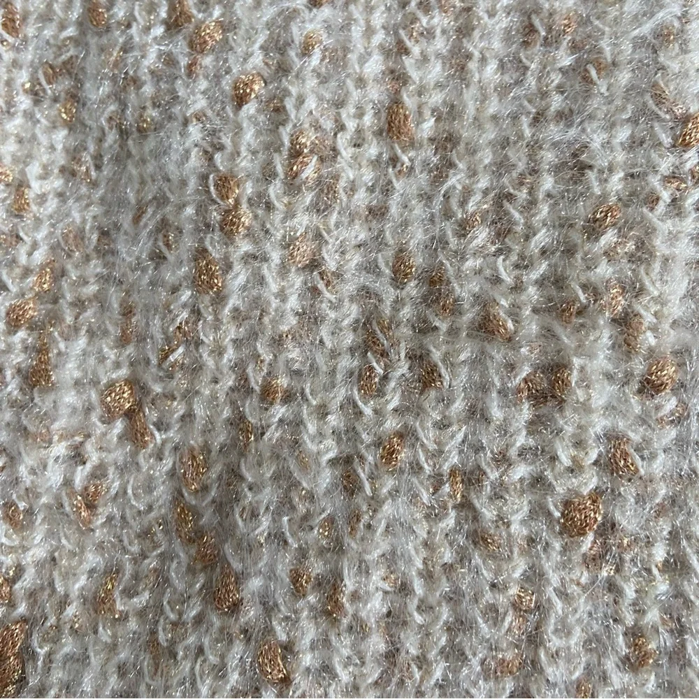 GENTLE FAWN Marie Soft Knit Sweater Large Copper Flecks Cozy EUC - Picture 7 of 7